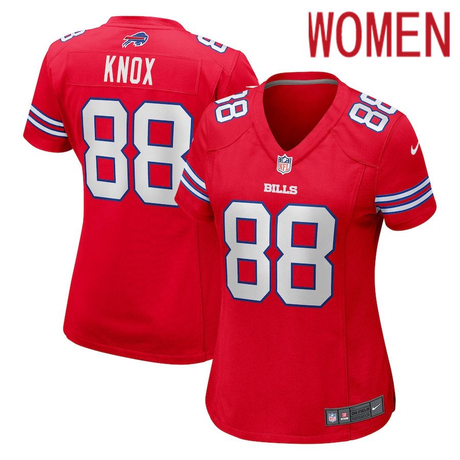 Women Buffalo Bills 88 Dawson Knox Nike Red Player NFL Jersey